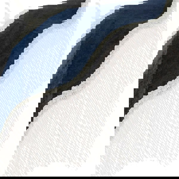 Ornate Victorian Shape Pendant Light Shade in Midnight Blue Velvet Image 3