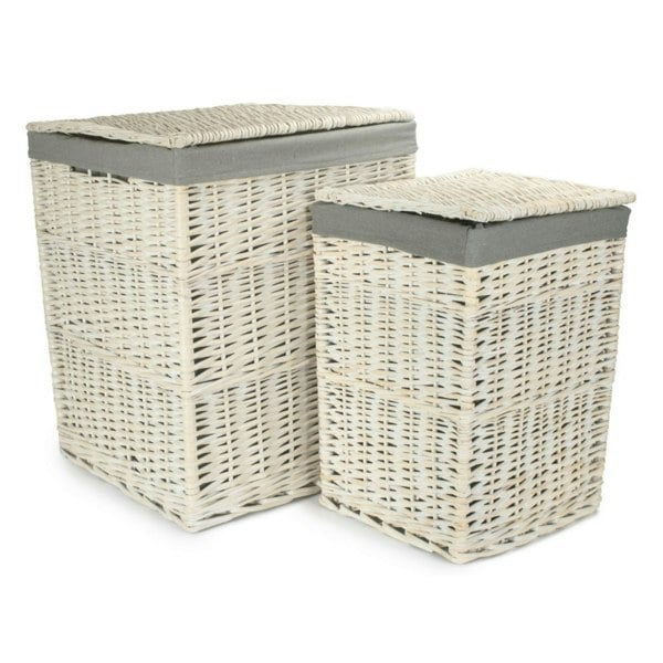 Wicker Square Laundry Basket
