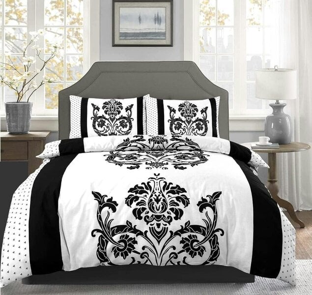 Night Zone Darcy Floral Leaf Duvet Cover Set – Botanical Print Reversible Polycotton Bedding