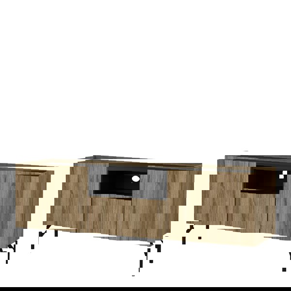 Furniture To Go Kendall TV-Unit with 2 Doors + 1 Drawer Oak and Black