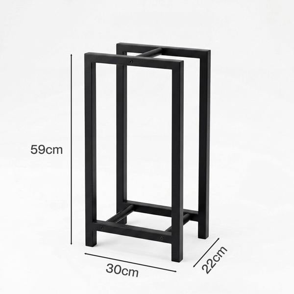 Levede Firewood Rack Metal Outdoor Storage Log Holder Fireplace 30 x 22 x 59cm