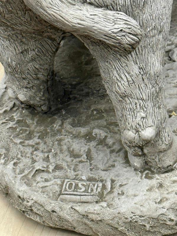 OSN Stone Wild Boar Statue – Detailed Woodland Garden Ornament