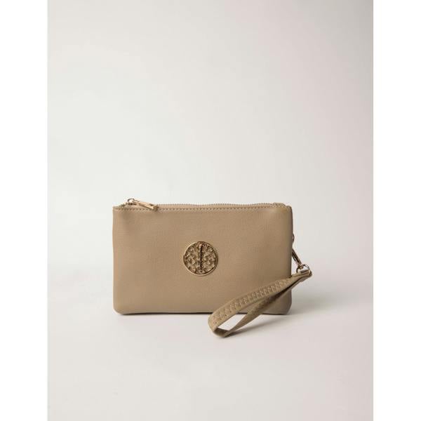 Blue Vanilla Detailed Zip Up Purse With Detachable Strap