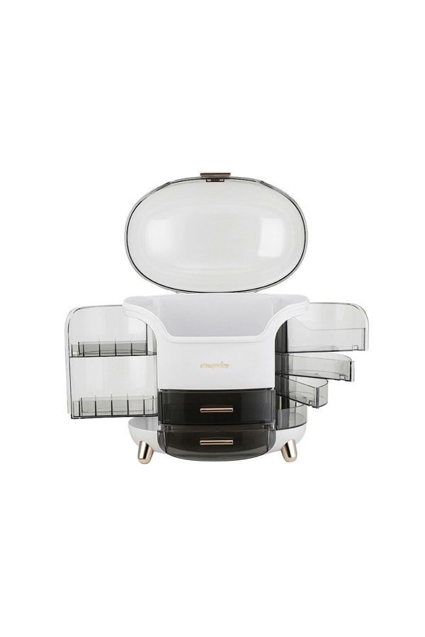 Living and Home Transparent Cosmetic Storage Box Desktop Makeup Drawer