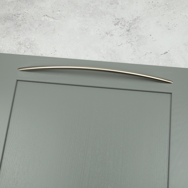 Handle & Home Brushed Nickel Slim Bow Cabinet Handles