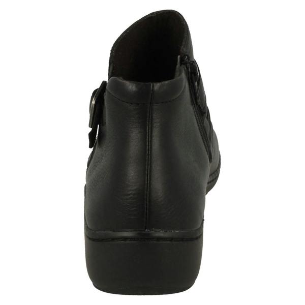 Clarks Ladies Clarks Buckle Detailed Ankle Boots Cora Rouched