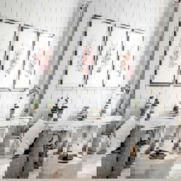 Large Paintings For Wall | Set of 3 Seashells Wall art Prints