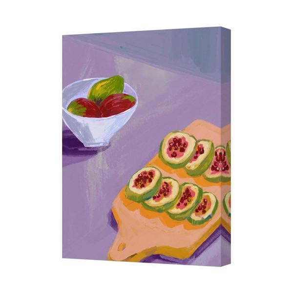 Benjamin Tate Design Contemporary Fruit Canvas Art Print On Deep Wooden Frame UK Made