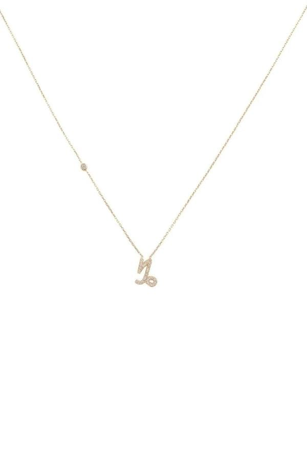 Zodiac Star Sign Pendant Necklace Rose Gold Capricorn - LATELITA Necklaces