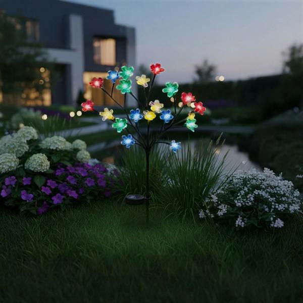 Milagro Solar Tree Lamp 84Cm Rgb+3000K Ip44 Black + Transparent