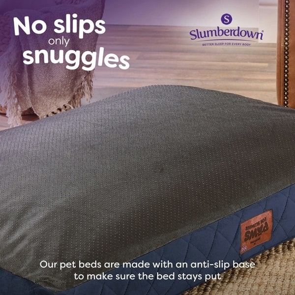Paws for Slumber Padded Pet Bed, Blue, Extra Large