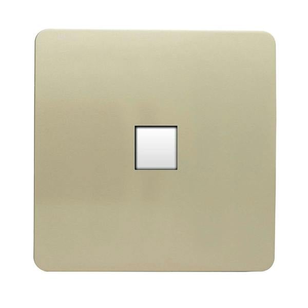 Trendi Switch 1 Gang Cat 3 Telephone Slave Socket in Champagne Gold