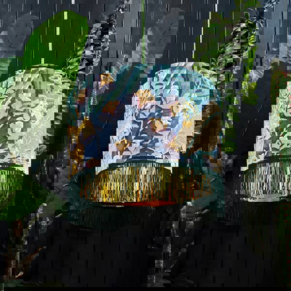 love frankie hawkmoth velvet lampshade with gold lining and fringing