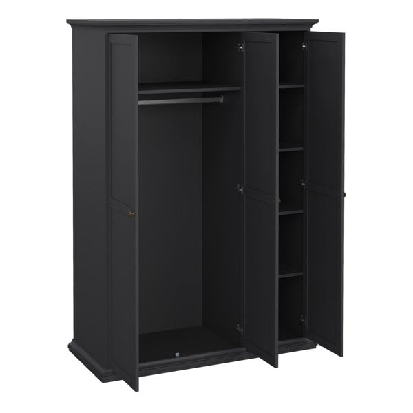 Furniture To Go Paris Wardrobe with 3 Doors in Matt Grey