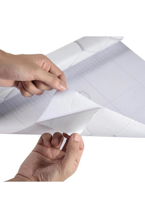 Living and Home 10M x 45Cm Alecxa 3D Embossed Peel & Stick Wallpaper Roll