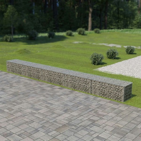 Berkfield Gabion Wall with Covers Galvanised Steel 600x50x50 cm
