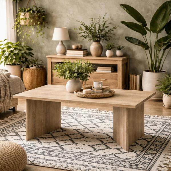 Wyld Haus Naestved  Sonoma Oak Wood Coffee Table