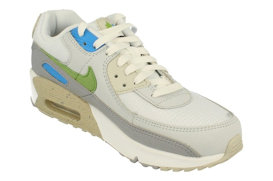 Nike Air Max 90 GS Trainers Dv3483  100 - White Chlorophyll 100 - Photo 3
