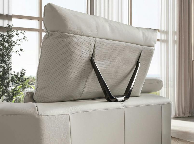 Angel Cerdá Corner sofa in light grey leather 6243/6244