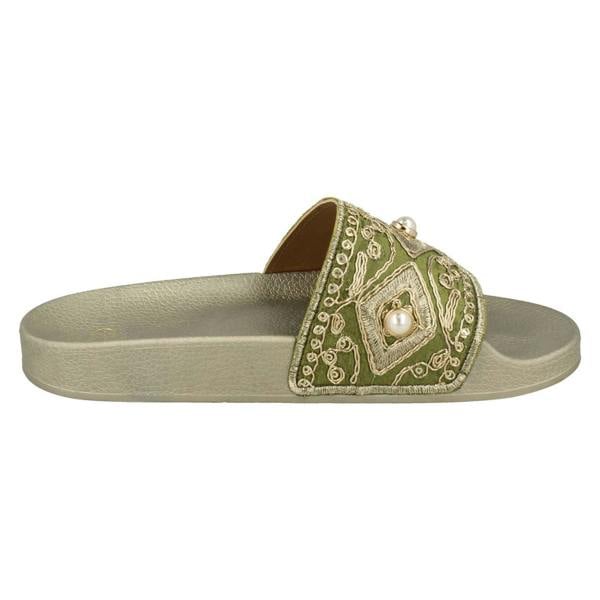 Spot On Ladies Spot On Beaded Slider Mules