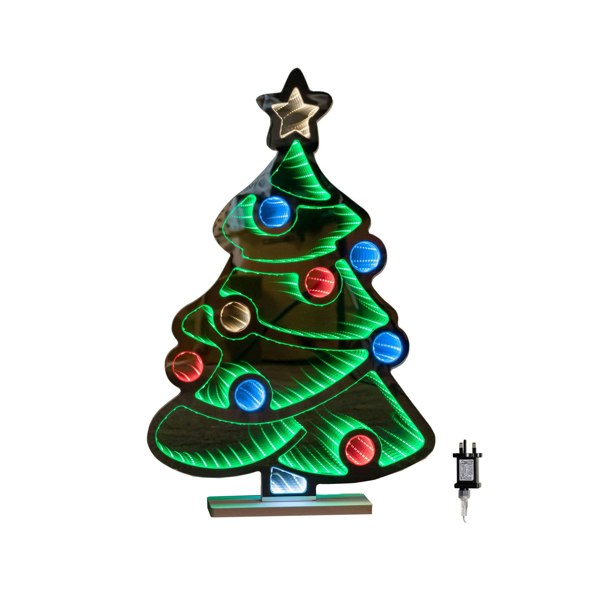 Samuel Alexander 60cm Light up Christmas Tree Infinity Decoration with Multi-Coloured LEDs