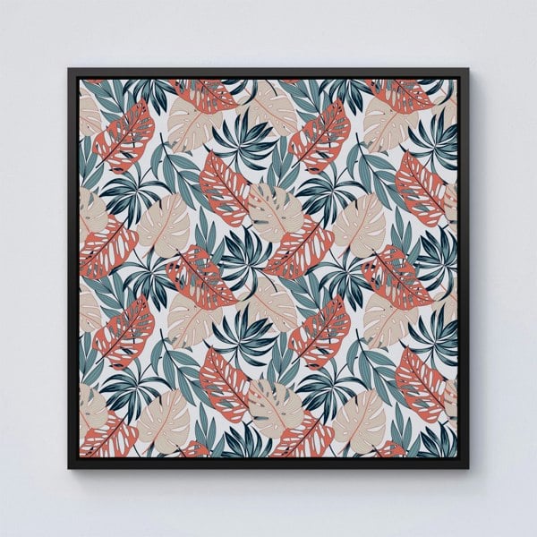 Warren Reed Tropical Leaf Pattern Framed Canvas