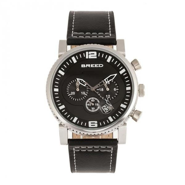 Breed Ryker Chronograph Leather-Band Watch w/Date
