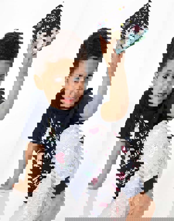 Peppa Pig Boys Blue George'S Space Mission Print Short Sleeve Long Leg Pyjama Set