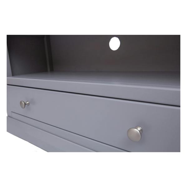 Cabinet Bits Rocca Grey 1 Drawer TV Cabinet Chrome Knob
