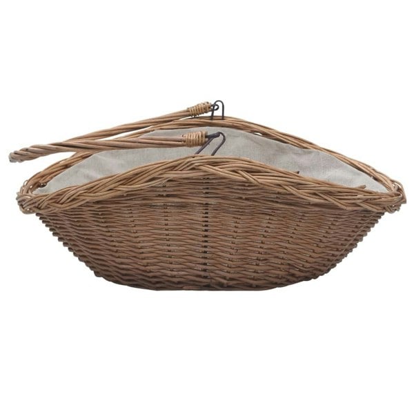Berkfield Firewood Basket with Handle 57x46.5x52 cm Brown Willow