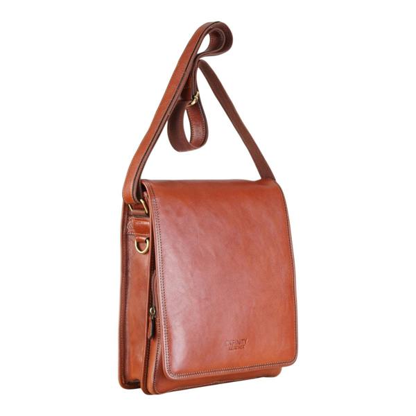 Infinity Leather Leather Vintage Messenger Shoulder Crossbody Travel Business Bag - Ranger