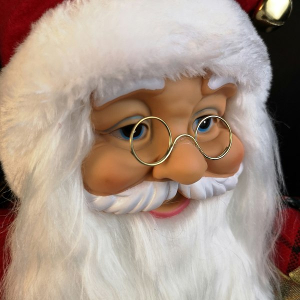 Samuel Alexander 60cm Red Standing Santa Claus Indoor Decoration with Present and Green Sack