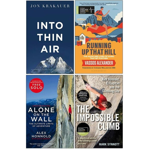 Into Thin Air, Running Up That Hill, Alone On The Wall, The Impossible Climb 4 Book Set