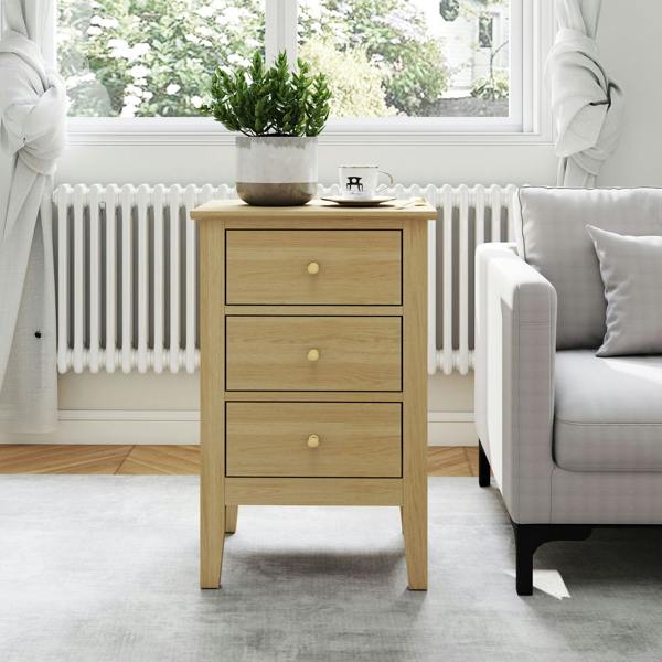 Core Products Henley 3-Drawer Tall Bedside Cabinet