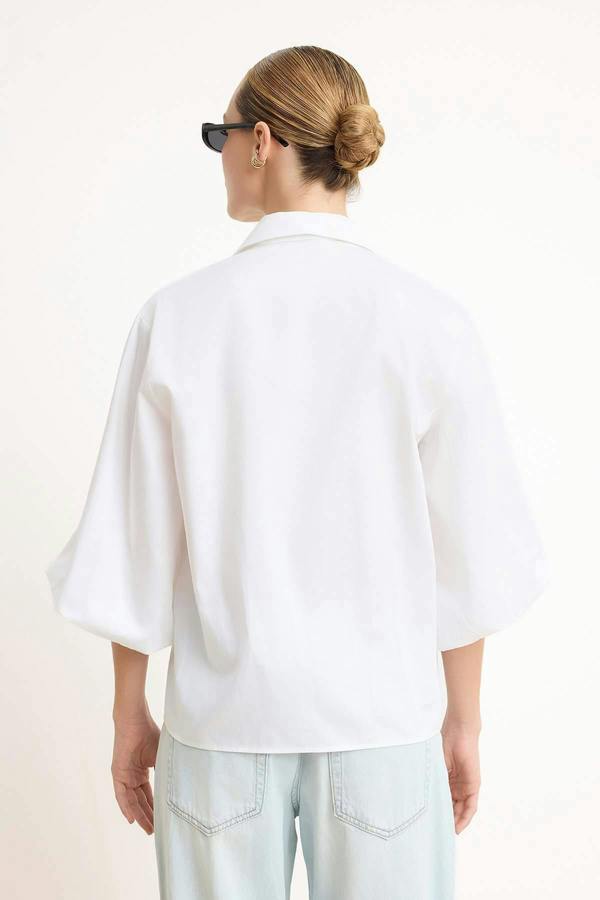 WOVCOR Collared Long Sleeve Relaxed Fit Shirt
