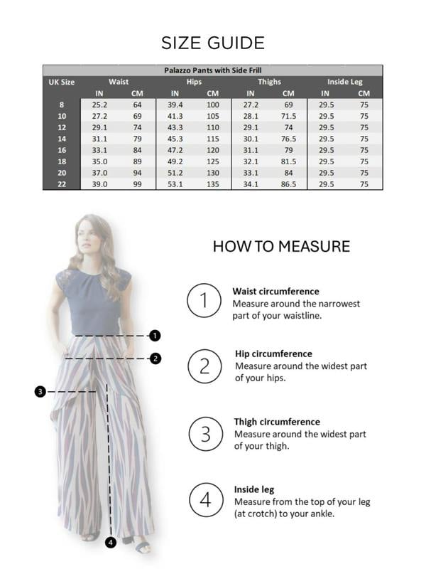 HotSquash Palazzo Pants with Side Frill