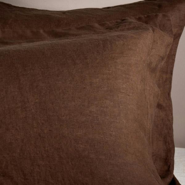 Soak&Sleep Chocolate French Linen Bed Set