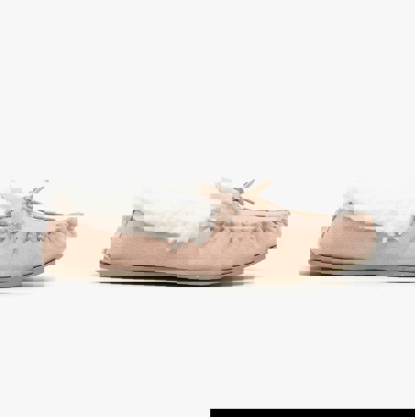 Mokkers EMILY Womens Moccasin Slippers Stone