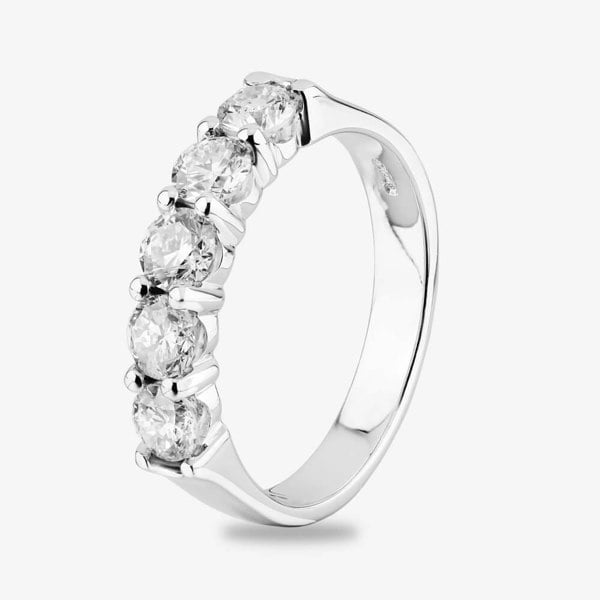 T. H. Baker 18ct White Gold 1.00ct Diamond Five Stone Ring TH010380R