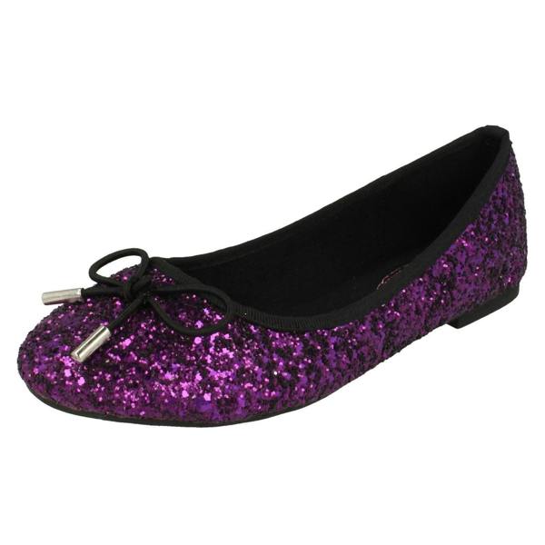 Anne Michelle Ladies Anne Michelle Glittery Ballerina Shoes