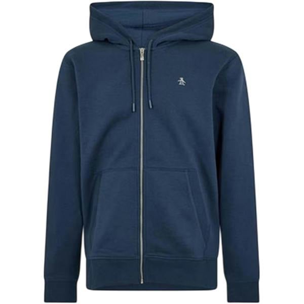 Original Penguin Mens Cotton Long-Sleeved Full Zip Hoodie - Yale Blue - 