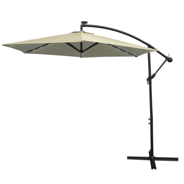 Monstershop Cream 3m LED Cantilever Parasol