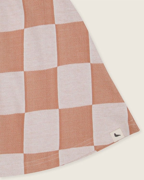 Orange Bold Check Print Skirt - image 2