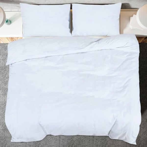 Berkfield Duvet Cover Set White 220x240 cm Cotton