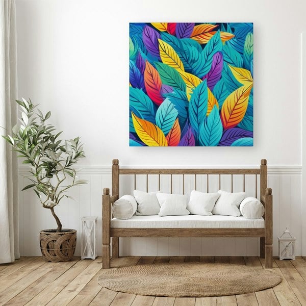 Warren Reed Bright Colourful Leaves Canvas