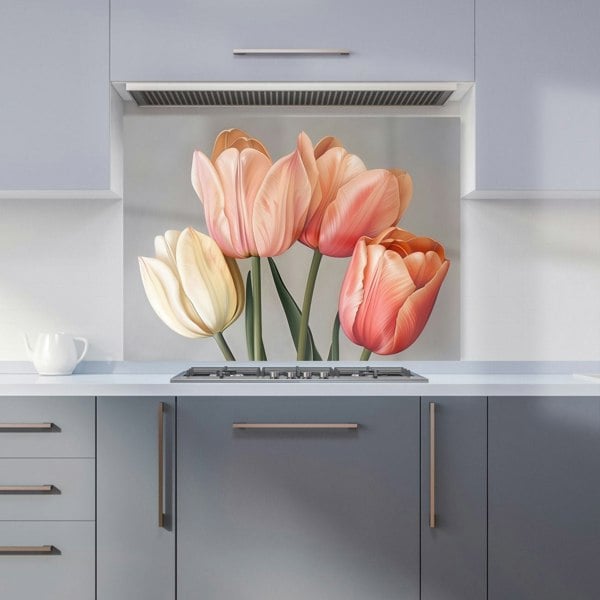 Warren Reed - Designer Spring Tulips Kitchen Splashback