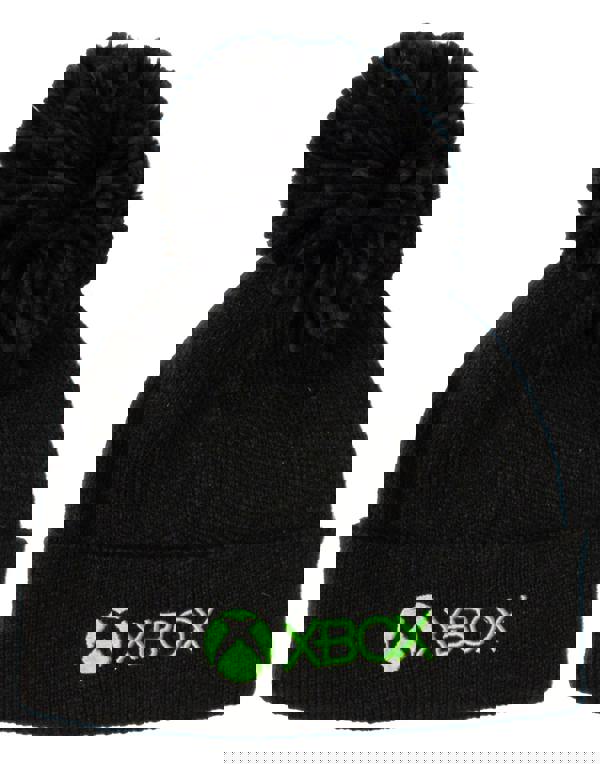 Xbox Boys Black Logo Bobble Hat (One Size)