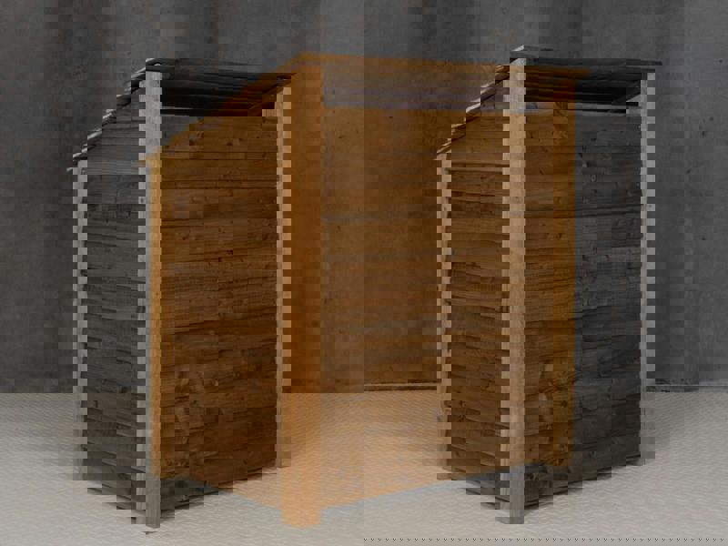 Arbor Garden Solutions Wooden Log Store W-119cm, H-126cm or 180cm, D-88cm - Brown Finish