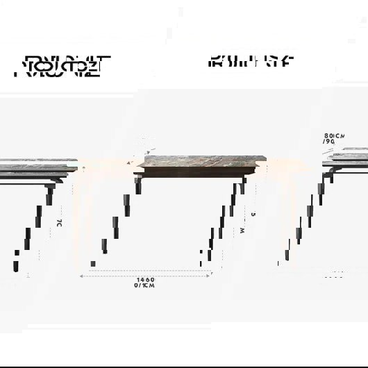 Gareth Dining Table, Marble & Carbon Steel-Rit Concept-Rit Concept
