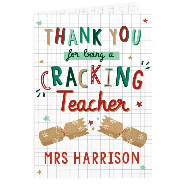 Personalised Memento Company Personalised Cracking Teacher Card